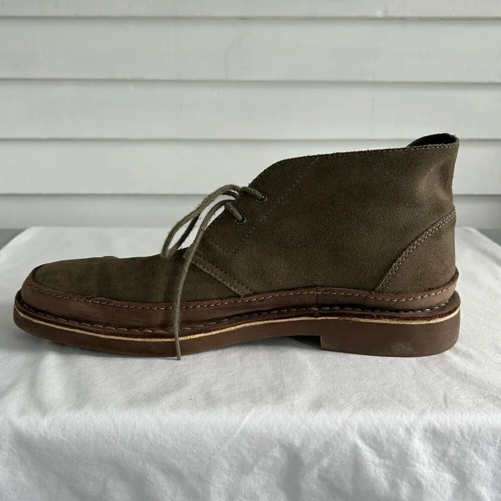 Clarks Bushacre Rand Chukka Boots Brown Leather Lace Up Mens Shoes 10M
